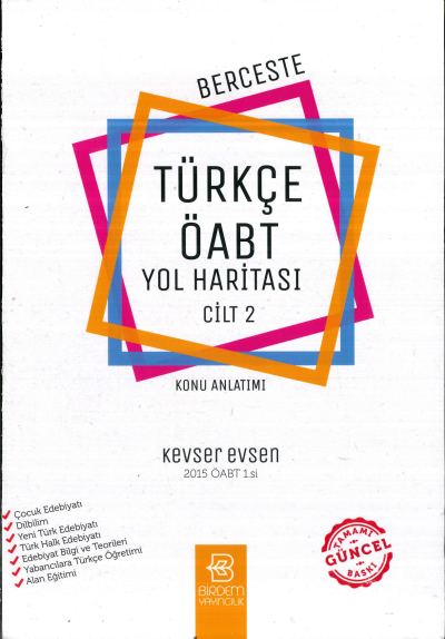 BERCESTE TÜRKÇE ÖABT YOL HARİTASI CİLT 2 Panda Fotokopi & Baskı Merkezi