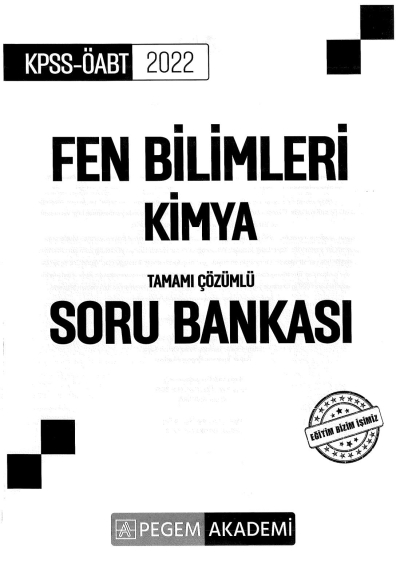 FEN BİLİMLERİ KİMYA TAMAMI ÇÖZÜMLÜ SORU BANKASI
