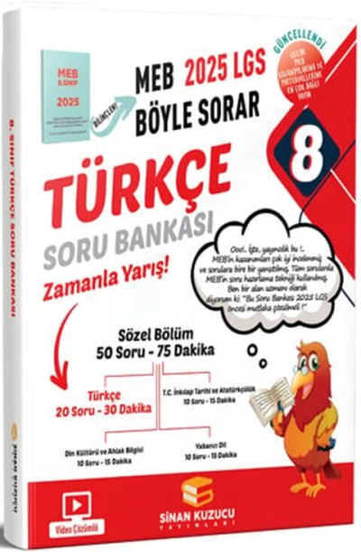 8. Sınıf LGS Türkçe Soru Bankası Sinan Kuzucu Panda Fotokopi & Baskı Merkezi