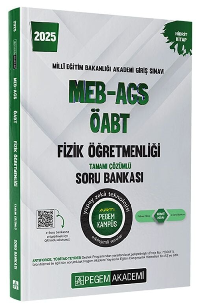 2025 MEB-AGS-ÖABT Fizik Öğretmenliği Tamamı Çözümlü Soru Bankası Pegem Akademi Yayıncılık Panda Fotokopi & Baskı Merkezi