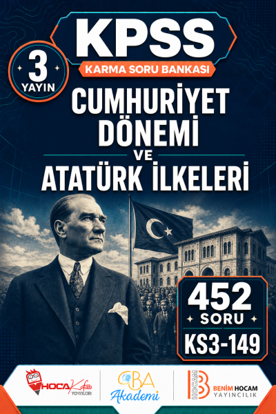 Cumhuriyet Dönemi ve Atatürk İlkeleri 3 Yayın 452 Soru (Benim Hocam - CBA - Hoca Kafası Yayınları) Panda Fotokopi & Baskı Merkezi