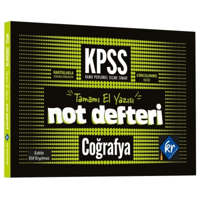 KPSS Coğrafya Konu Anlatımlı Not Defteri KR Akademi Panda Fotokopi & Baskı Merkezi
