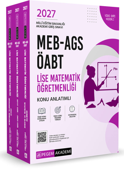 2027 MEB AGS ÖABT Lise Matematik Öğretmenliği Konu Anlatımlı 3 Kitap Set Pegem Yayınları