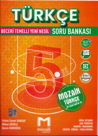 5. Sınıf Türkçe Soru Bankası Mozaik Yayınları Panda Fotokopi & Baskı Merkezi