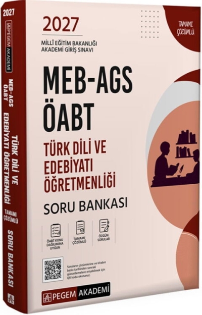 ÖABT MEB-AGS Türk Dili ve Edebiyatı Öğretmenliği Soru Bankası Çözümlü Pegem Akademi Yayınları Panda Fotokopi & Baskı Merkezi