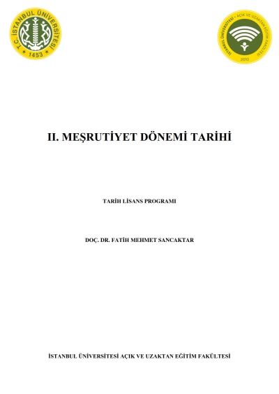 2. Meşrutiyet Dönemi Tarihi Panda Fotokopi & Baskı Merkezi