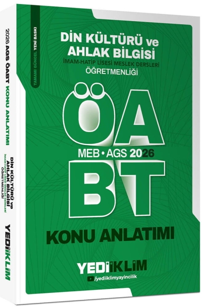 2026 ÖABT MEB-AGS Din Kültürü ve Ahlak Bilgisi Öğretmenliği Konu Anlatımı Yediiklim Yayınları Panda Fotokopi & Baskı Merkezi