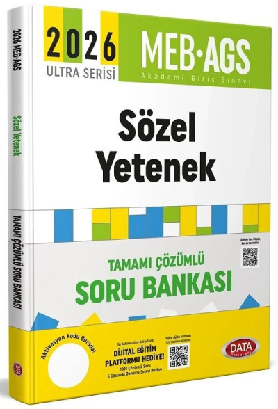 2026 MEB-AGS Sözel Yetenek Soru Bankası Çözümlü Data Yayınları Panda Fotokopi & Baskı Merkezi