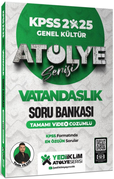 2025 KPSS Genel Kültür Atölye Serisi Vatandaşlık Tamamı Video Çözümlü Soru Bankası Yediiklim Panda Fotokopi & Baskı Merkezi