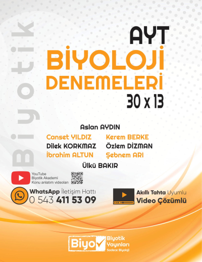 AYT Biyoloji Biyotik 30 x 13 Denemeleri Biyotik Yayınları