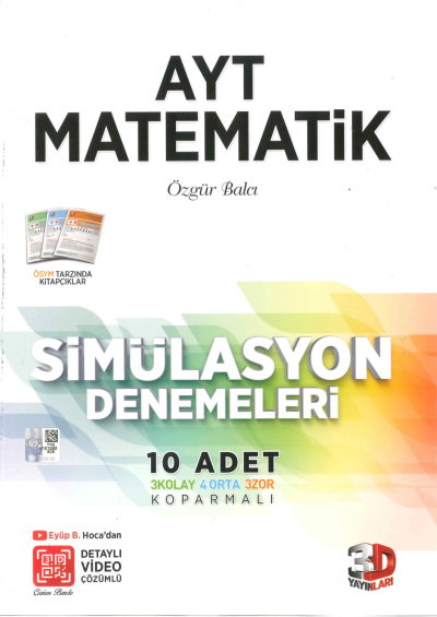 AYT Matematik 10 Adet Simülasyon Denemeleri Panda Fotokopi & Baskı Merkezi