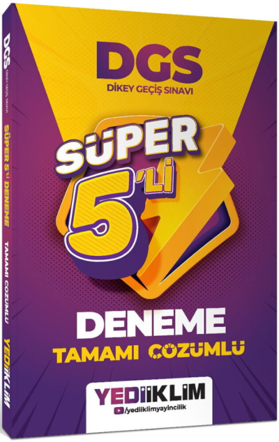 2027 DGS Tamamı Çözümlü Süper 5 li Deneme Yediiklim Yayınları Panda Fotokopi & Baskı Merkezi