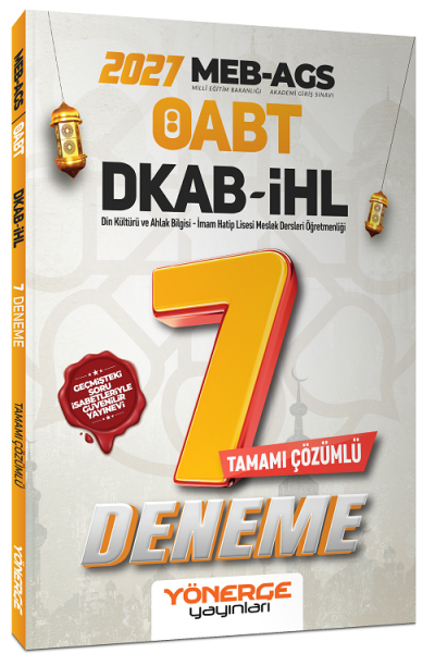 2027 ÖABT MEB-AGS DKAB Din Kültürü ve Ahlak Bilgisi Öğretmenliği 7 Deneme Çözümlü Yönerge Yayınları Panda Fotokopi & Baskı Merkezi