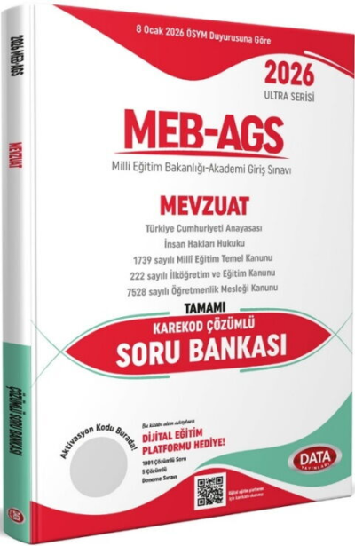 2026 MEB AGS Ultra Serisi Mevzuat Tamamı Çözümlü Soru Bankası Data Yayınları Panda Fotokopi & Baskı Merkezi