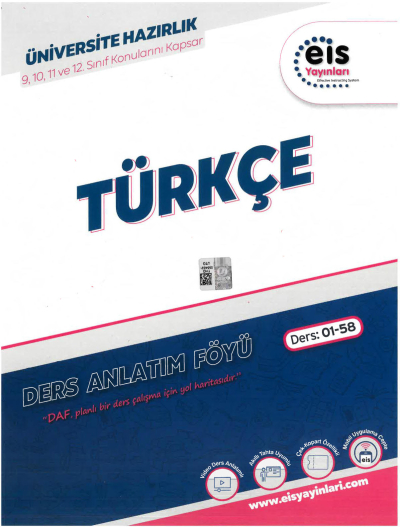 TYT AYT Türkçe Ders Anlatım Föyü Eis Yayınları (Ders: 01-58) 9-10-11-12. Sınıf Konularını Kapsar Panda Fotokopi & Baskı Merkezi