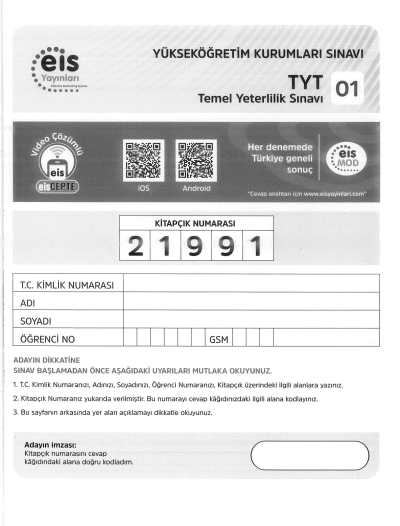 TYT 5'Lİ DENEME SINAVI Panda Fotokopi & Baskı Merkezi