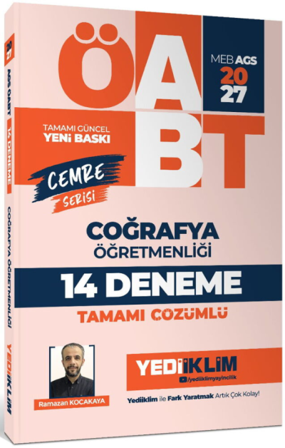 2027 MEB AGS ÖABT Cemre Serisi Coğrafya Öğretmenliği Tamamı Çözümlü 14 Deneme Yediiklim Yayınları