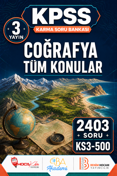 COĞRAFYA TÜM KONULAR 3 Yayın 2403 Soru (Benim Hocam - CBA - Hoca Kafası Yayınları) Panda Fotokopi & Baskı Merkezi