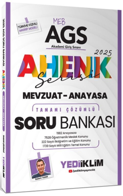 2025 MEB AGS Ahenk Serisi Mevzuat Anayasa Tamamı Çözümlü Soru Bankası Yediiklim Yayınları Panda Fotokopi & Baskı Merkezi