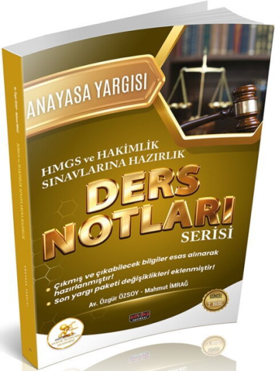 HUKAL HMGS HAKİMLİK Anayasa Yargısı Ders Notları Savaş Yayınları Panda Fotokopi & Baskı Merkezi