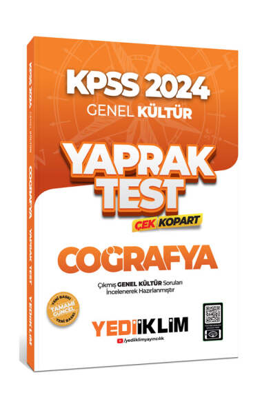 2024 KPSS Genel Kültür Coğrafya Çek Kopart Yaprak Test