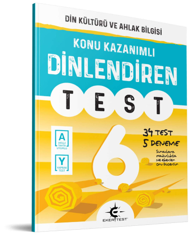 6. Sınıf Konu Kazanımlı Dinlendiren Test 34 test 5 Deneme Din Kültürü ve Ahlak Bilgisi Eker Test Panda Fotokopi & Baskı Merkezi