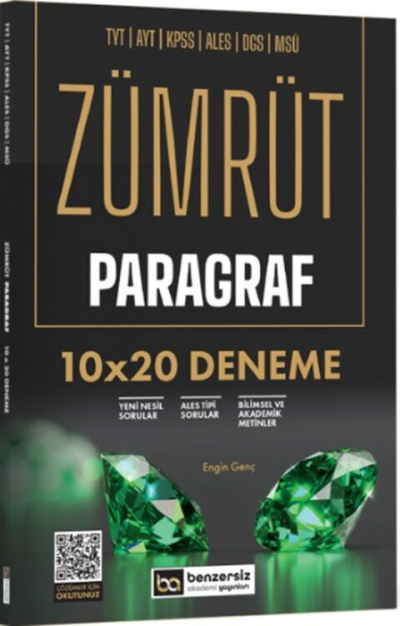 Zümrüt Paragraf 10x20 Deneme Benzersiz Akademi Yayınları Panda Fotokopi & Baskı Merkezi