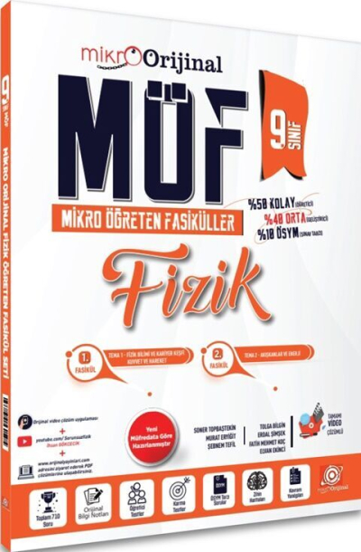 Mikro 9. Sınıf Fizik MÖF Mikro Öğreten Fasiküller Orijinal Yayınları Panda Fotokopi & Baskı Merkezi