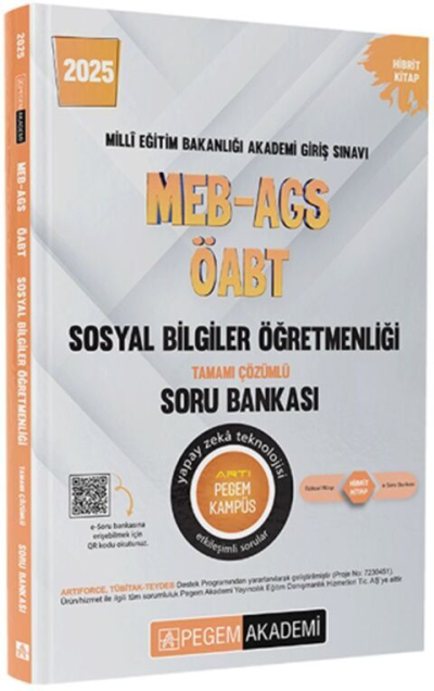 2025 MEB-AGS-ÖABT Sosyal Bilgiler Tamamı Çözümlü Soru Bankası Pegem Akademi Yayıncılık Panda Fotokopi & Baskı Merkezi