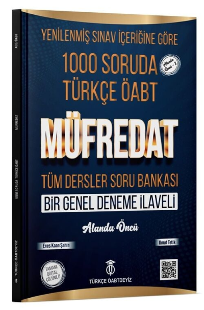 2025 ÖABT Türkçe Öğretmenliği 1000 Soruda Müfredat Soru Bankası Çözümlü Enes Kaan Şahin Türkçe ÖABTDEYİZ Panda Fotokopi & Baskı Merkezi