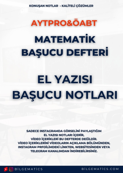 BilgeMatics Hüseyin Hoca ÖABT Matematik El Yazısı Başucu Notları Panda Fotokopi & Baskı Merkezi
