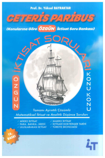 Ceteris Paribus İktisat Tamamı Çözümlü Sorular 4T Yayınları Panda Fotokopi & Baskı Merkezi