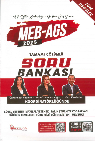 2025 MEB-AGS Tüm Dersler Soru Bankası Çözümlü Hoca Kafası Yayınları