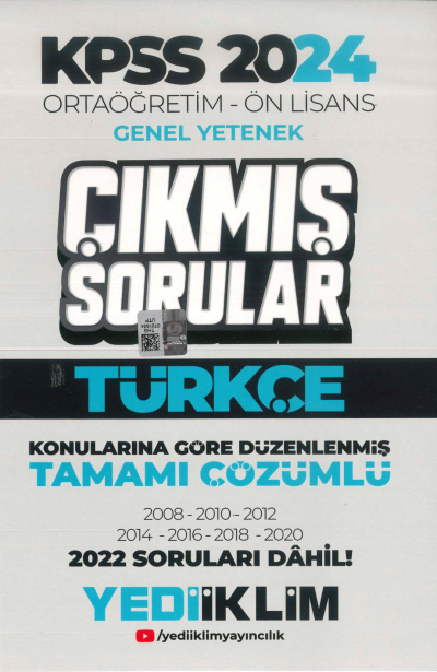 TÜRKÇE ÇIKMIŞ SORULAR 2008-2022 DAHİL TAMAMI ÇÖZÜMLÜ Panda Fotokopi & Baskı Merkezi