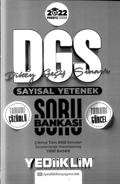 DGS SAYISAL YETENEK TAMAMI ÇÖZÜMLÜ SORU BANKASI Panda Fotokopi & Baskı Merkezi