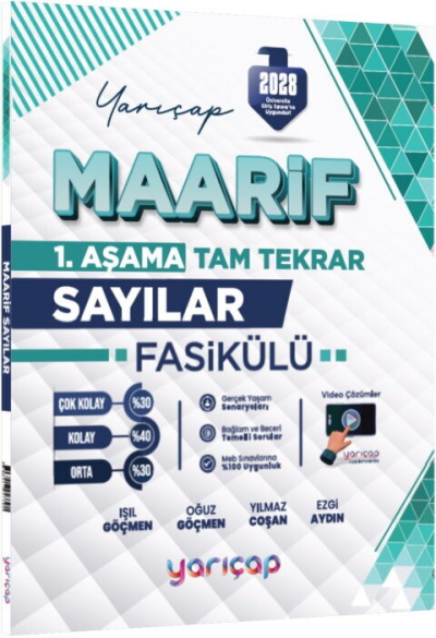 2028 TYT Sayılar Maarif Fasikülü 1. Aşama YarıÇap Yayınları Panda Fotokopi & Baskı Merkezi