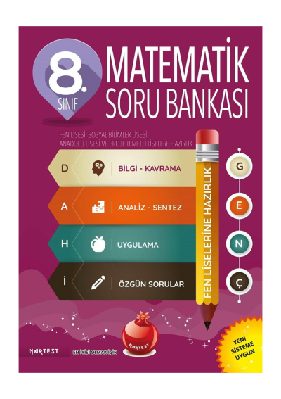 8. Sınıf Dahi Genç Matematik Soru Bankası Nartest Yayınları