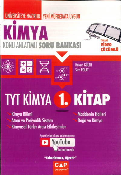 TYT KİMYA KONU ANLATIMLI SORU BANKASI 1. KİTAP Panda Fotokopi & Baskı Merkezi