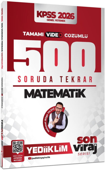 2026 KPSS Matematik Son Viraj Serisi Tamamı Video Çözümlü 500 Soruda Genel Tekrar Kampı Yediiklim Yayınları Panda Fotokopi & Baskı Merkezi
