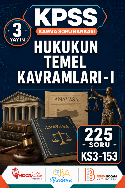 Hukukun Temel Kavramları - I 3 Yayın 225 Soru (Benim Hocam - CBA - Hoca Kafası Yayınları) Panda Fotokopi & Baskı Merkezi