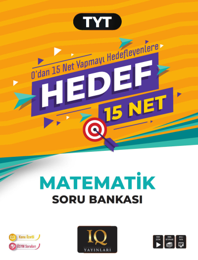TYT Matematik Hedef 15 Soru Bankası IQ Yayınları Panda Fotokopi & Baskı Merkezi