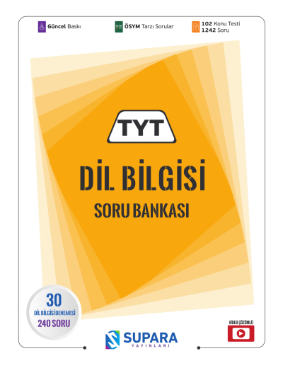 TYT Dil Bilgisi Soru Bankası Supara Yayınları Panda Fotokopi & Baskı Merkezi