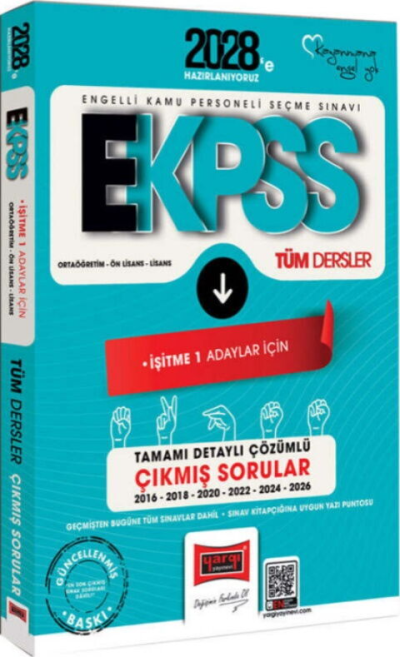 2028 EKPSS Ortaöğretim Ön Lisans Lisans Tüm Dersler İşitme 1 Adaylar İçin 10 Yıl Çıkmış Sorular Yargı Yayınları Panda Fotokopi & Baskı Merkezi