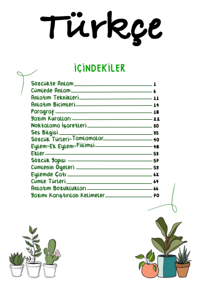 TYT Türkçe Vip Notlar Vin Kampüs Panda Fotokopi & Baskı Merkezi