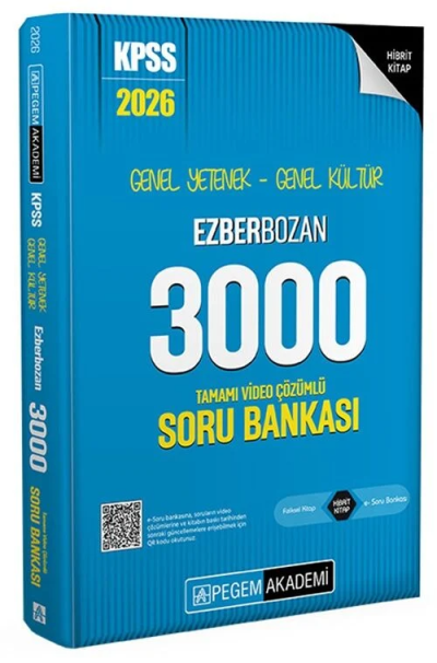 2026 KPSS Genel Yetenek Genel Kültür Ezberbozan 3000 Tamamı Video Çözümlü Soru Bankası Pegem Akademi Yayıncılık Panda Fotokopi & Baskı Merkezi