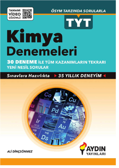 TYT Tamamı Video Çözümlü 30*7 Kimya Denemeleri Aydın Yayınları