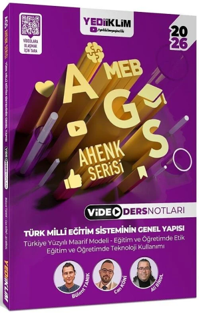 2026 MEB-AGS Türk Milli Eğitim Sisteminin Genel Yapısı Video Ders Notları Ahenk Serisi Yediiklim Yayınları Panda Fotokopi & Baskı Merkezi