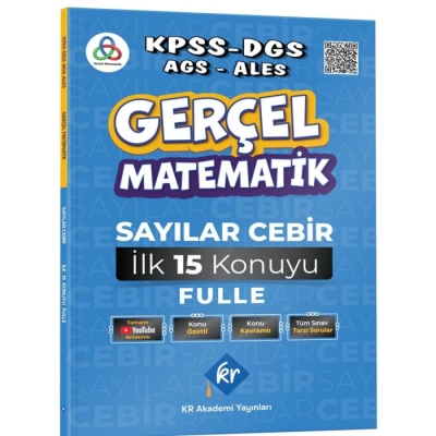 Gerçel Matematik Sayılar Cebir İlk 15 Konuyu Garantile Konu Özetli Soru Bankası Çözümlü KR Akademi Panda Fotokopi & Baskı Merkezi