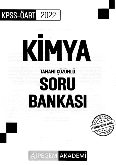 KİMYA TAMAMI ÇÖZÜMLÜ SORU BANKASI Panda Fotokopi & Baskı Merkezi