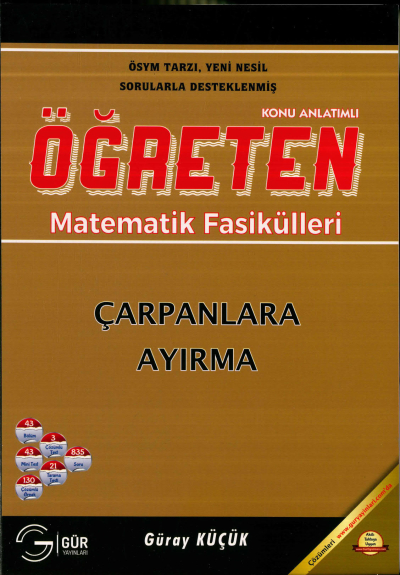 TYT-AYT ÖĞRETEN MATEMATİK ÇARPANLARA AYIRMA KONU ANLATIMLI Panda Fotokopi & Baskı Merkezi